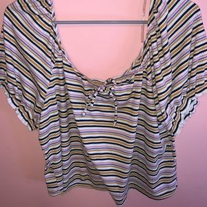 A striped crop top